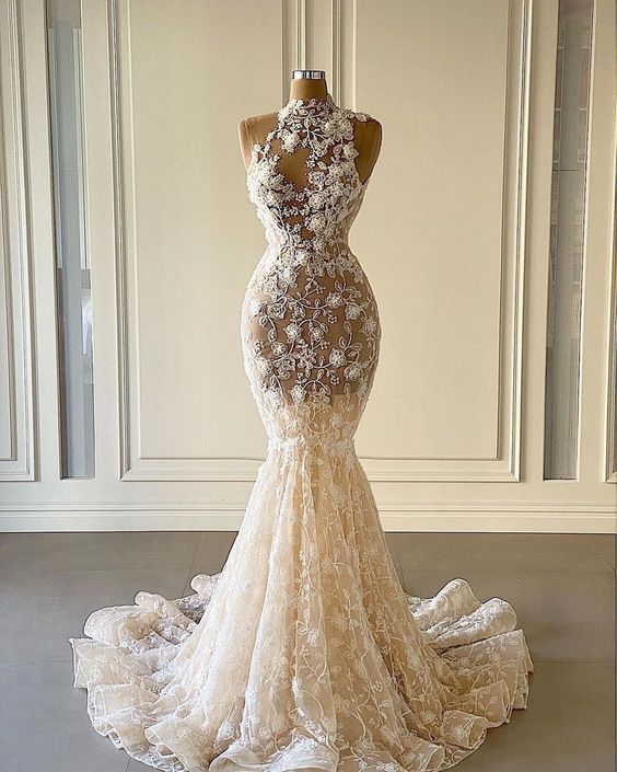 Meramid evening dresses long formal dress wedding dress