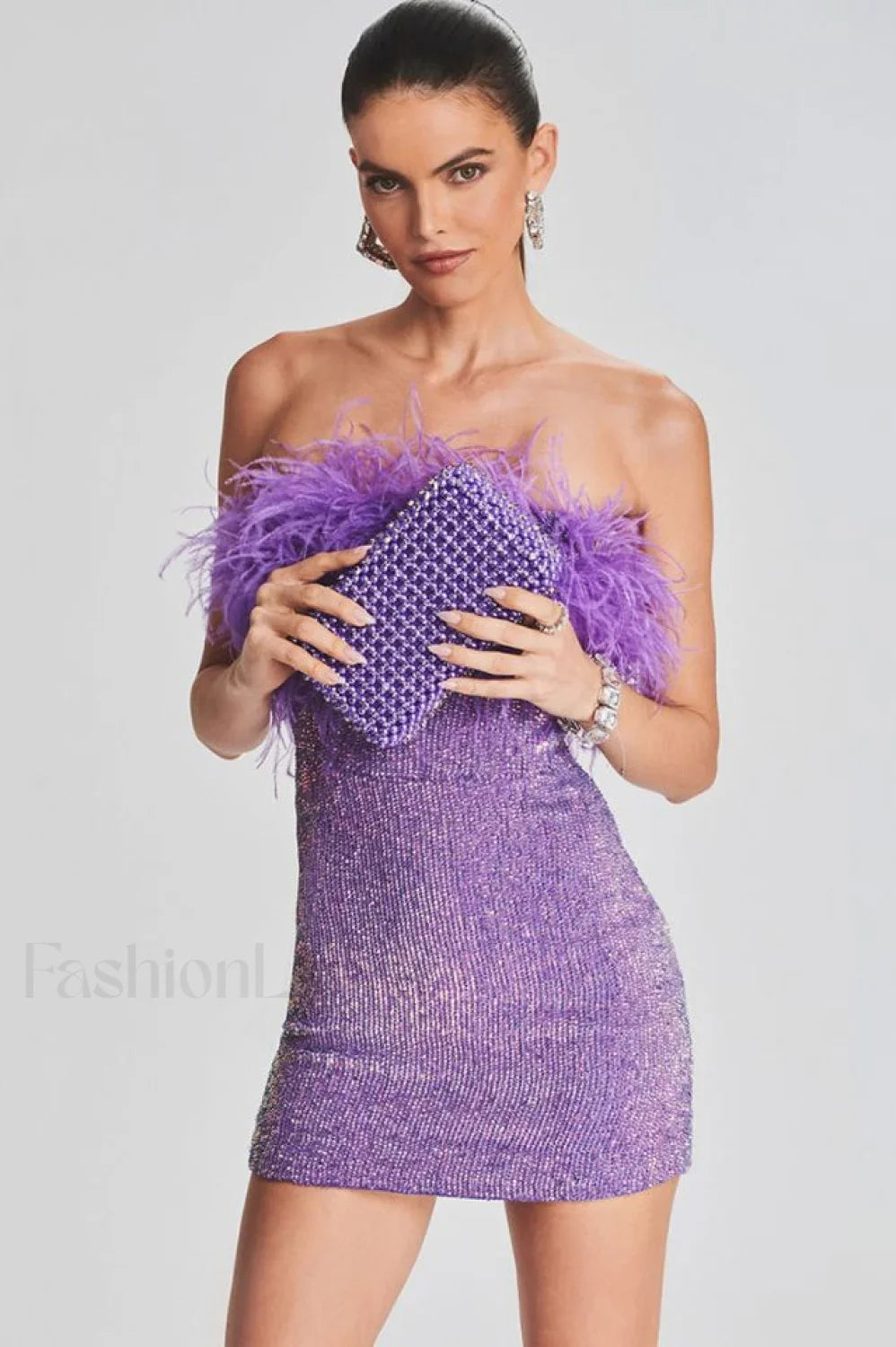Torin Sequin Stylish Feather Dress