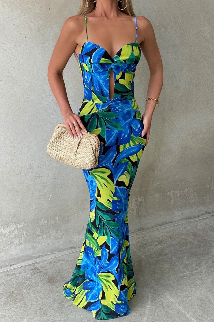 Rosedress Tropical Twist Backless Maxi Dress for Beach Vacations - Fashionpara