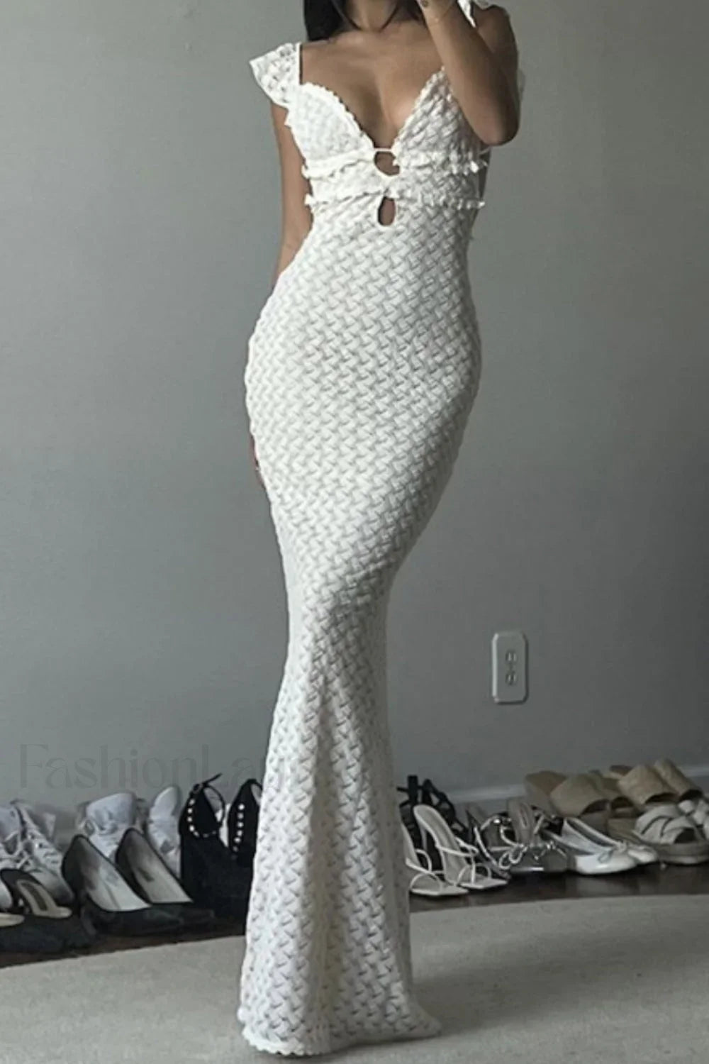 V Neck Backless Vintage Inspired Dress for Everyday Wear