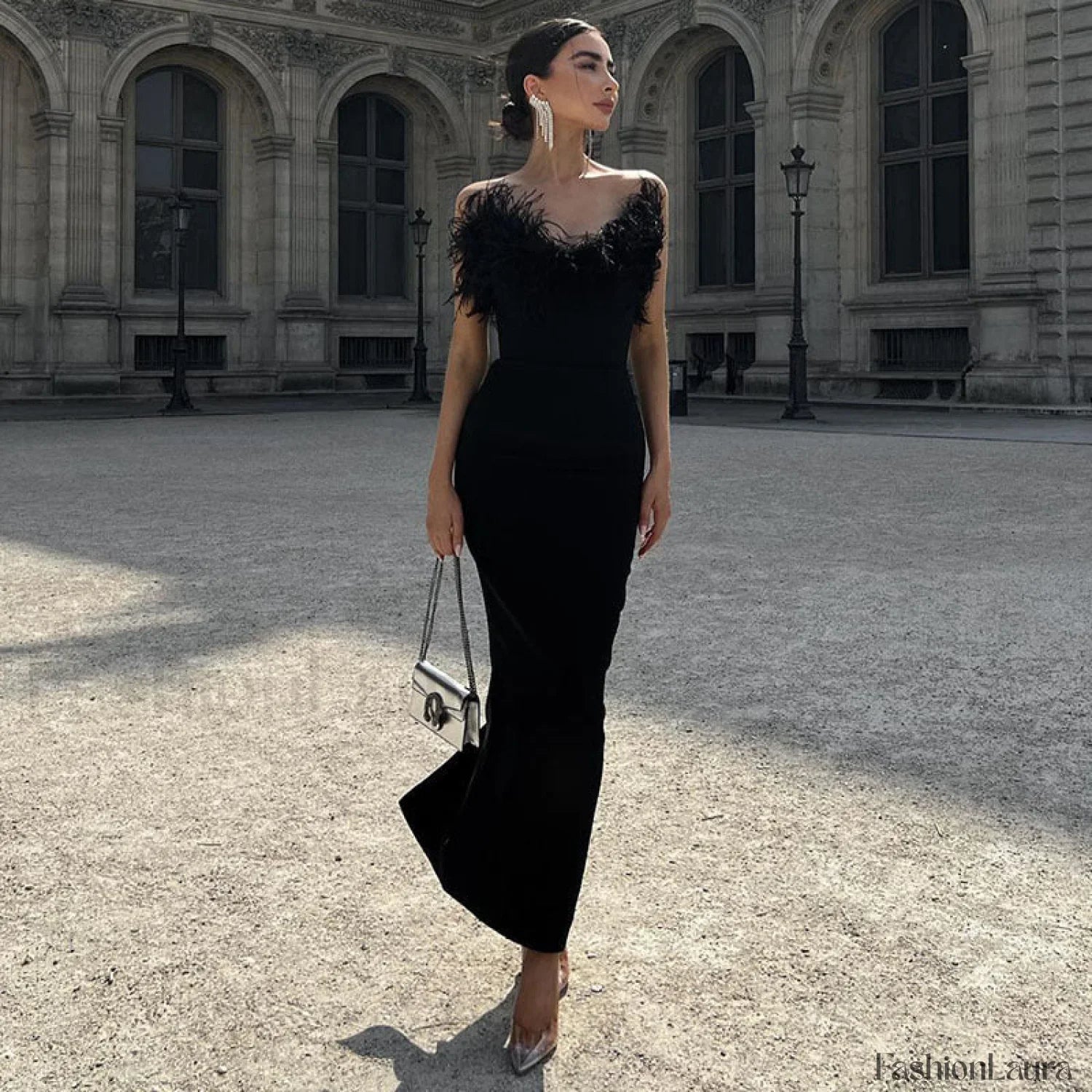V Neck Tube Modern Dress for Comfort Fit Design Boutique Fashion Style
