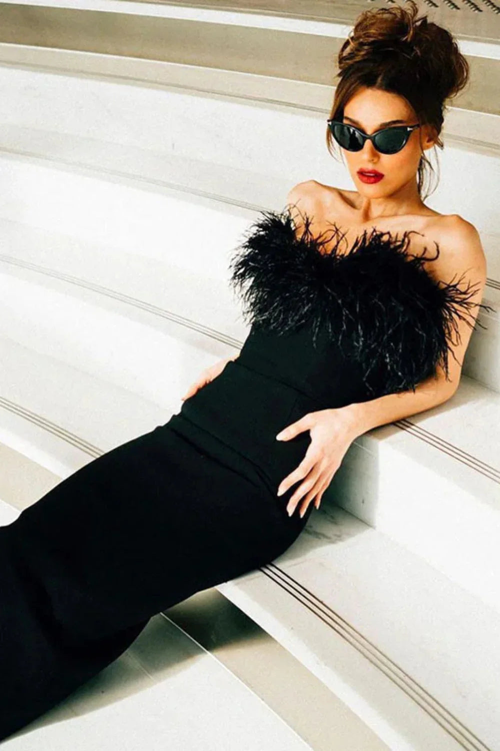 V Neck Tube Modern Dress for Comfort Fit Design Boutique Fashion Style