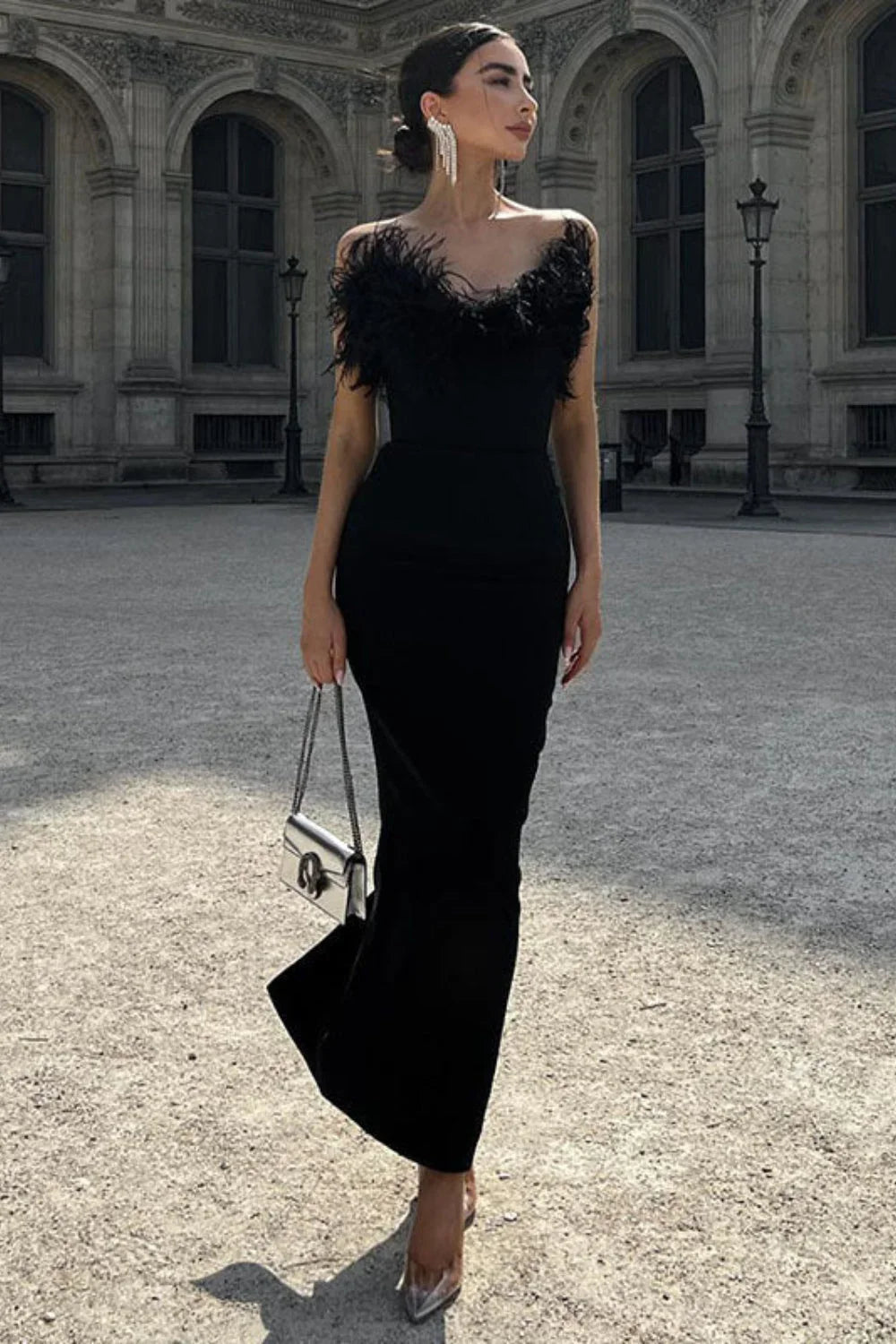 V Neck Tube Modern Dress for Comfort Fit Design Boutique Fashion Style