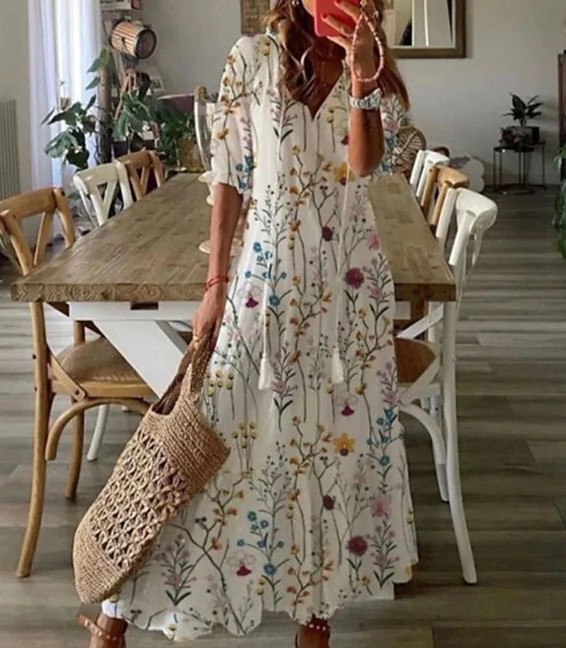 Fedora Long Bohemian Dress for Women Modern Chic Style