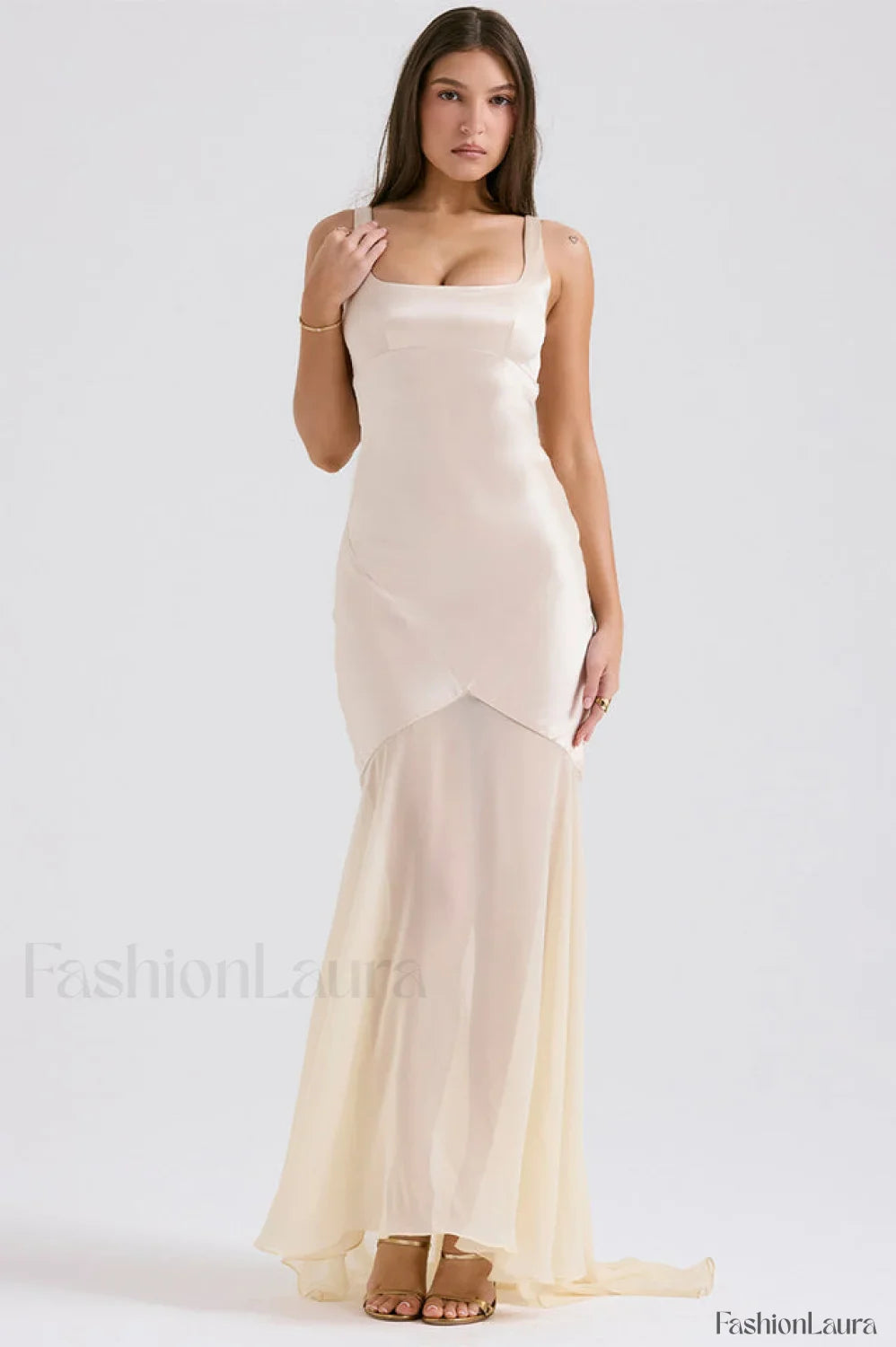 Victory Light Green Charming Chiffon Maxi Dress