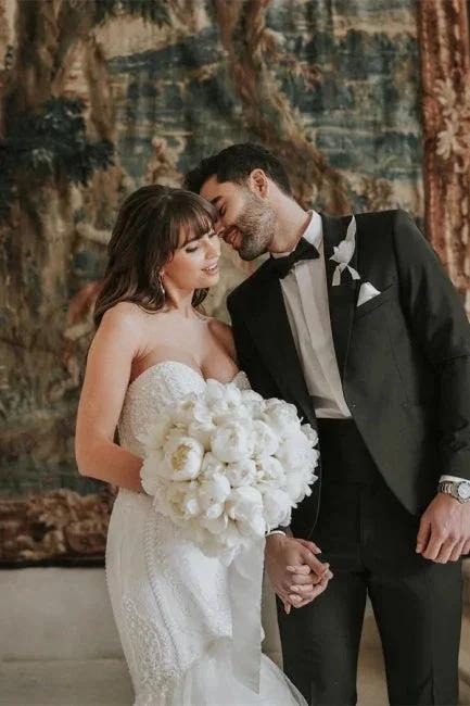 Vintage Mermaid Sleeveless Wedding Dresses With Lace (ZD14923)