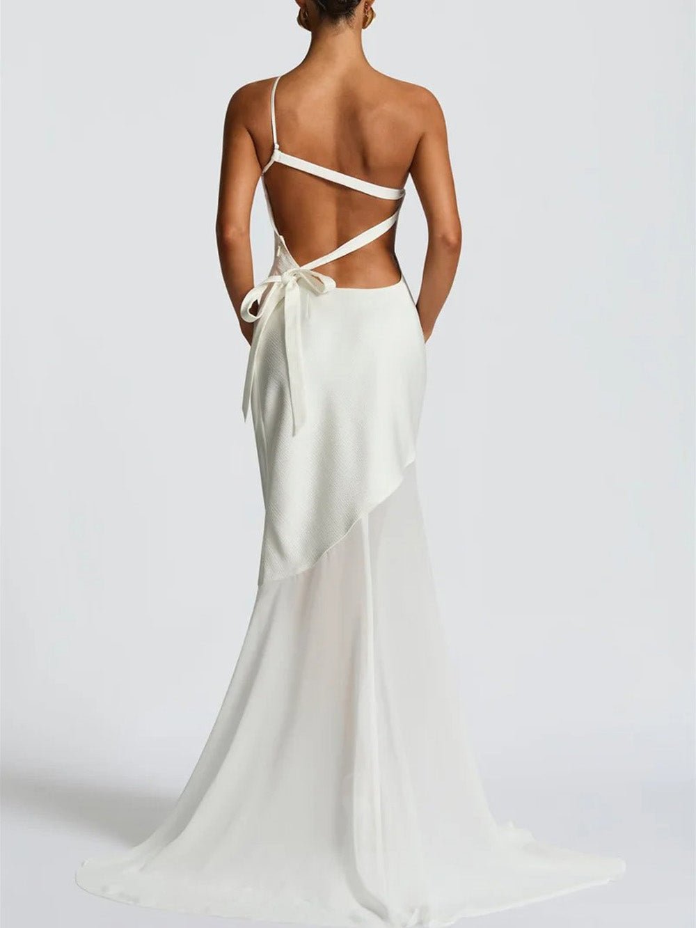 Vivienne One - Shoulder Mesh Maxi Dress - Fashion Pov