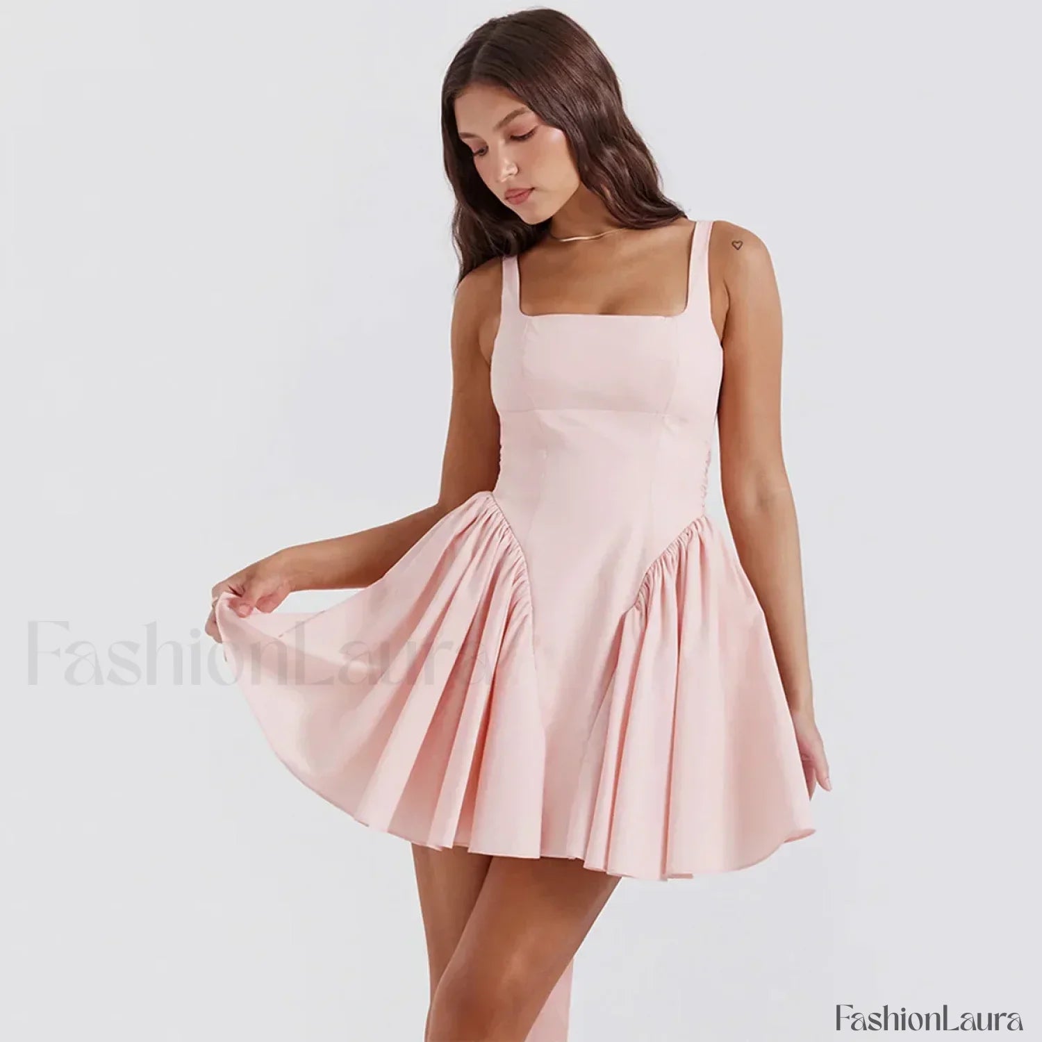 White Big Bow A-Line Mini Dress