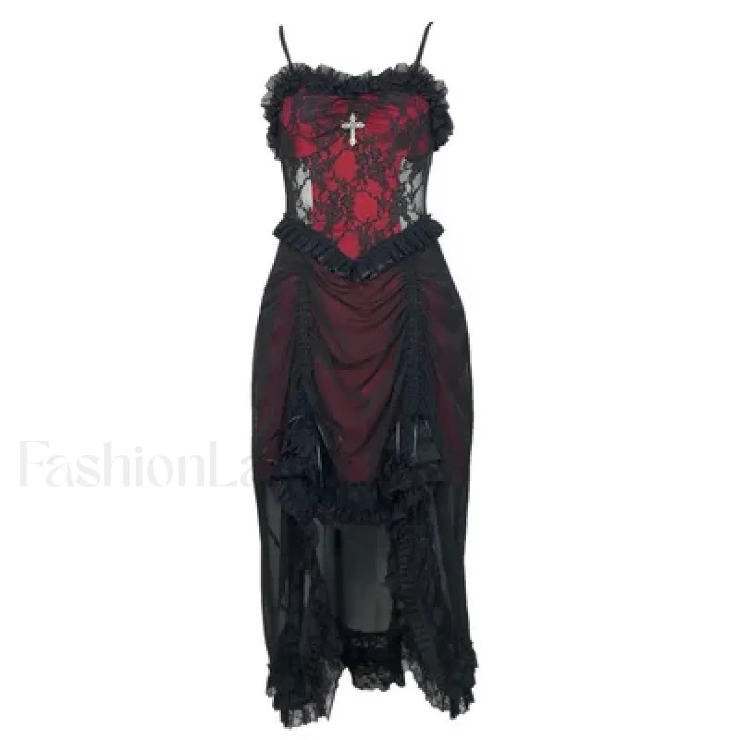 White Gothic Rope Lace Flying Sleeve Party Dress