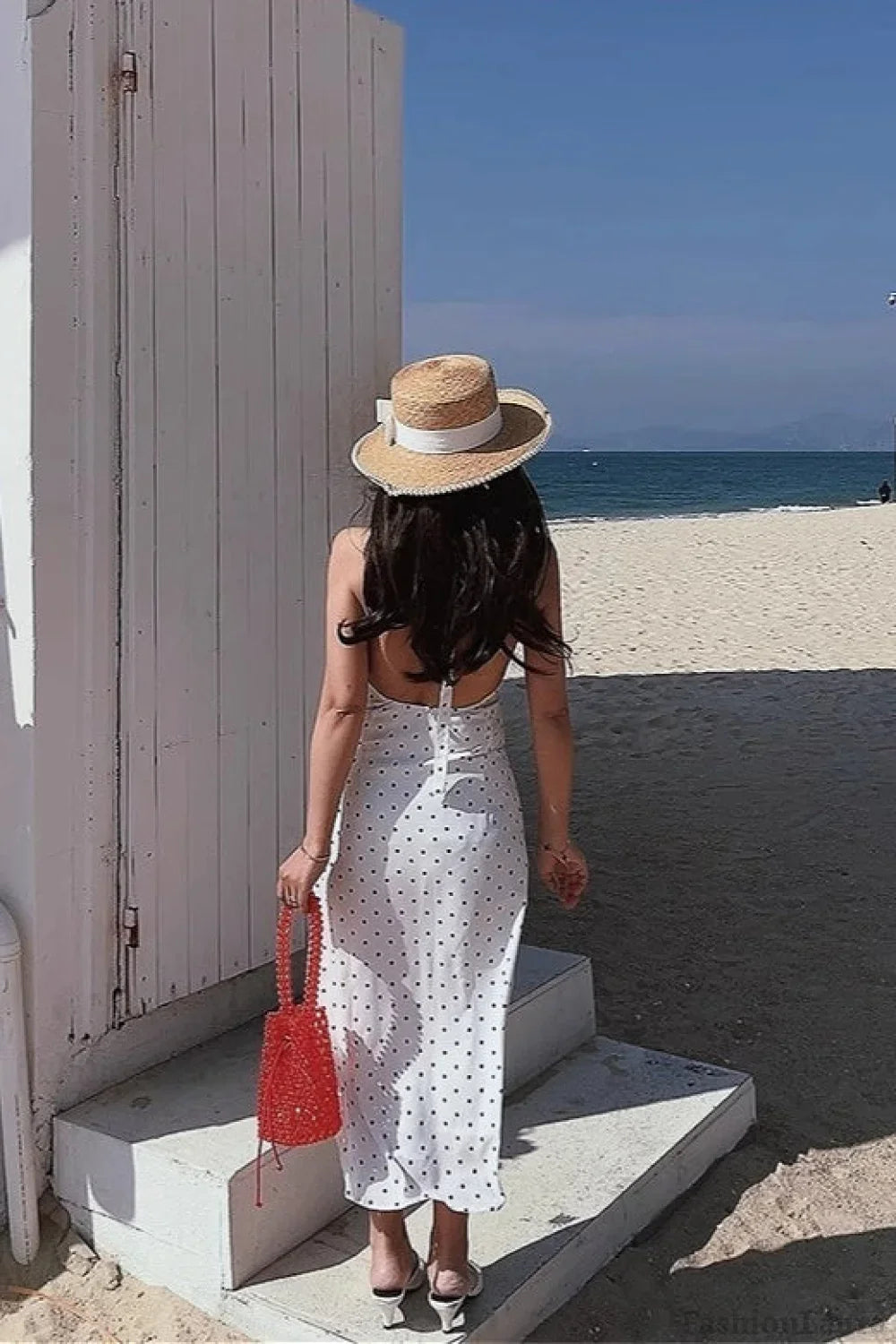Modern White Polka Dot Dress for Modern Fashion Wear Boutique Fashion Style
