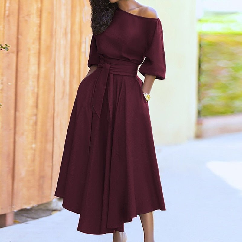 Lucía Effortless a Line Tie Dress Elevated Occasion Wear