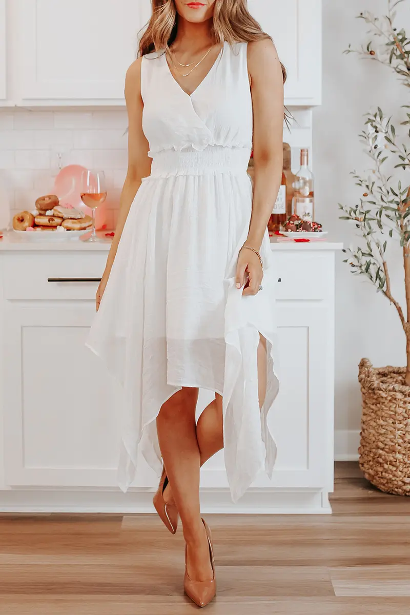 Fairy Lights Sharkbite Navy Dress - Fashionpara