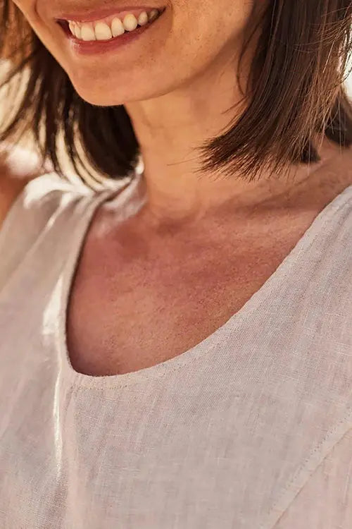 O Neck Pocket Sleeveless Maxi Dress - Fashionpara