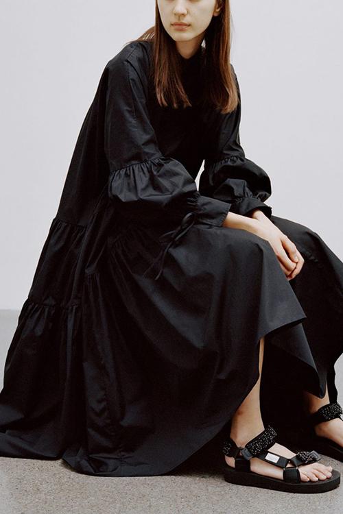 Oversized Ruffled Maxi Dress - Fashionpara