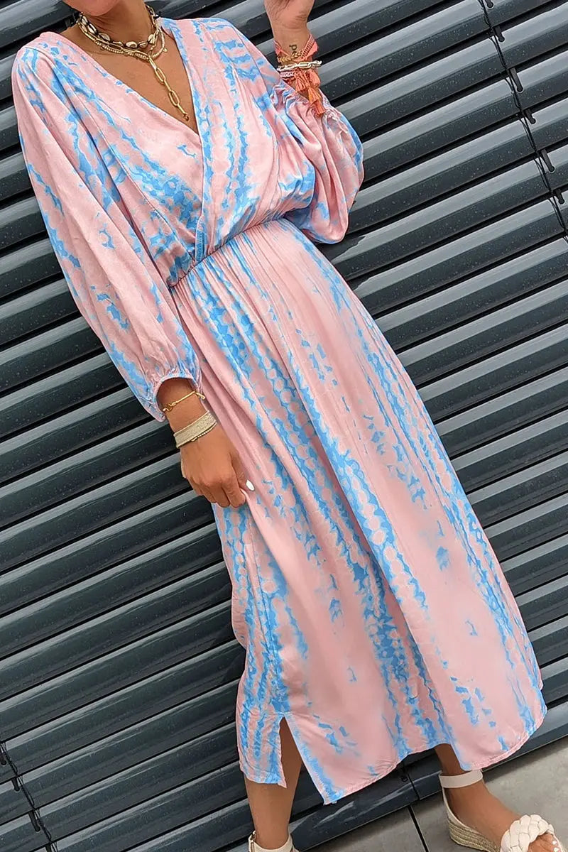 All in Time Tie Dye Maxi Dress - Fashionpara