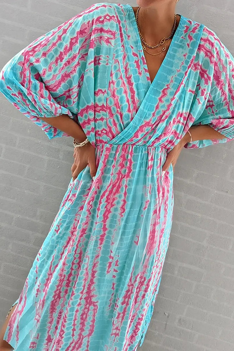 All in Time Tie Dye Maxi Dress - Fashionpara