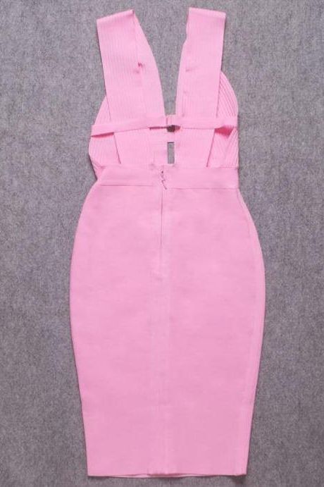 Bay Bandage Dress - Blush Pink