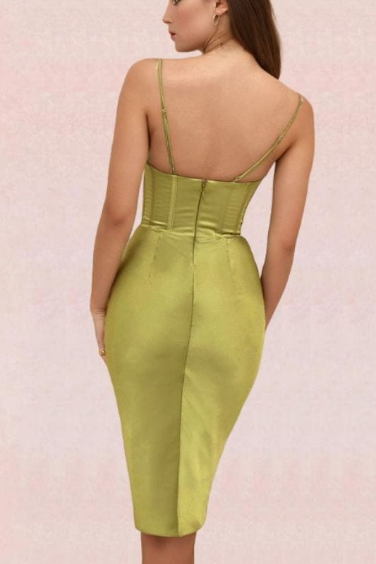Indi Bodycon Dress - Olive Green