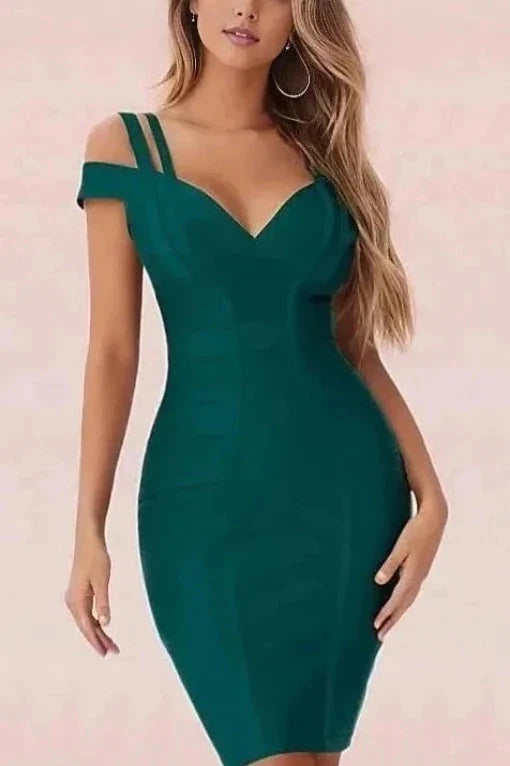 Sia Bandage Dress - Emerald Green