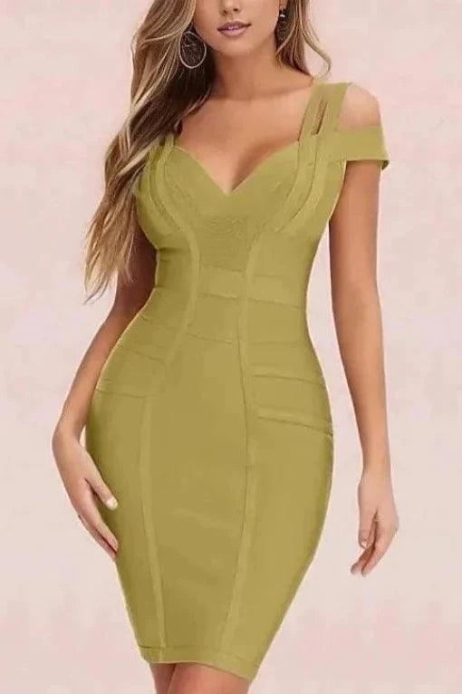 Sia Bandage Dress - Olive Green