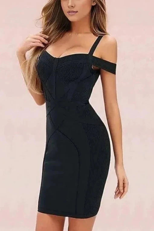 Sophia Bandage Mini Dress - Classic Black