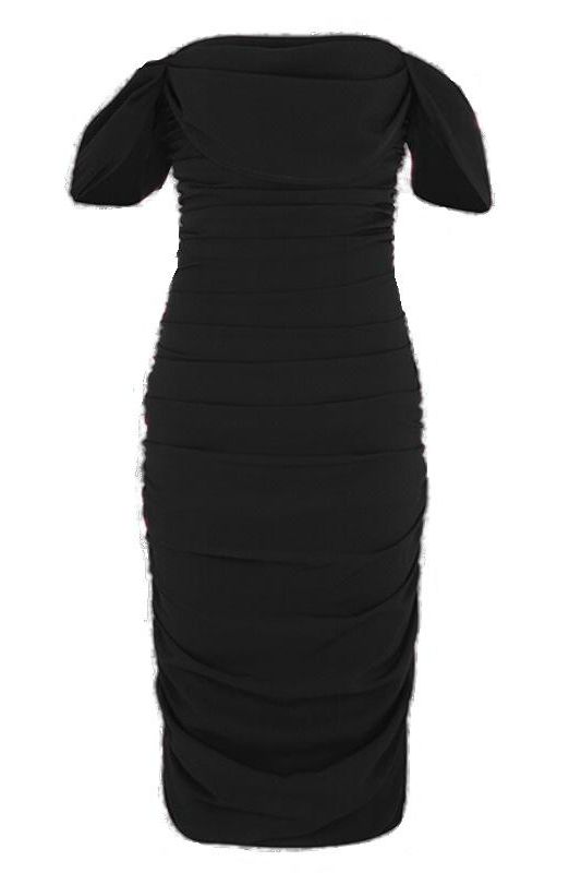Zia Bodycon Wrap Midi Dress - Classic Black