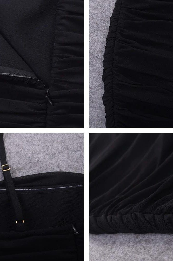 Zoe Bodycon Wrap Maxi Dress - Classic Black
